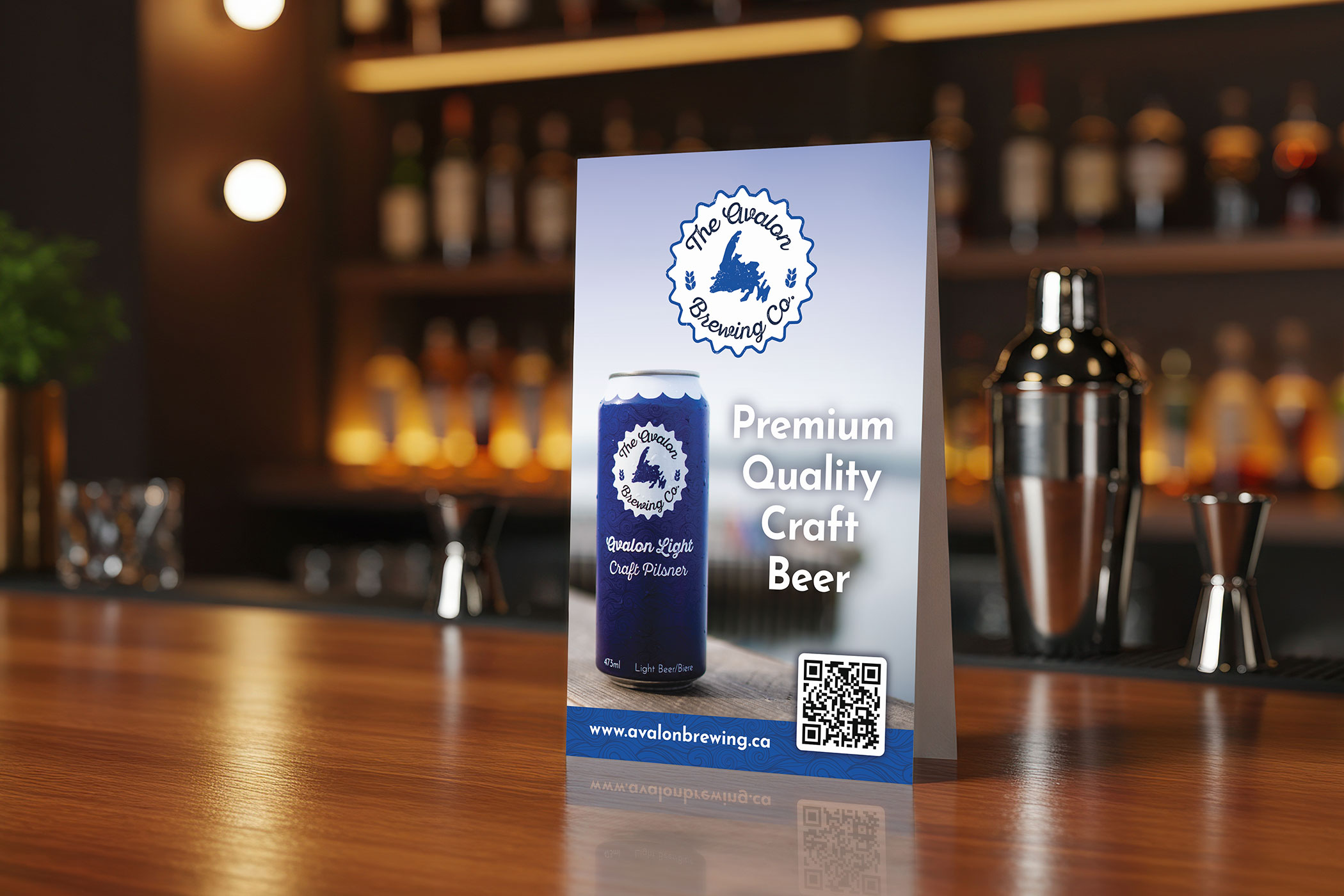 Avalon Brewing Company - Table Card Design