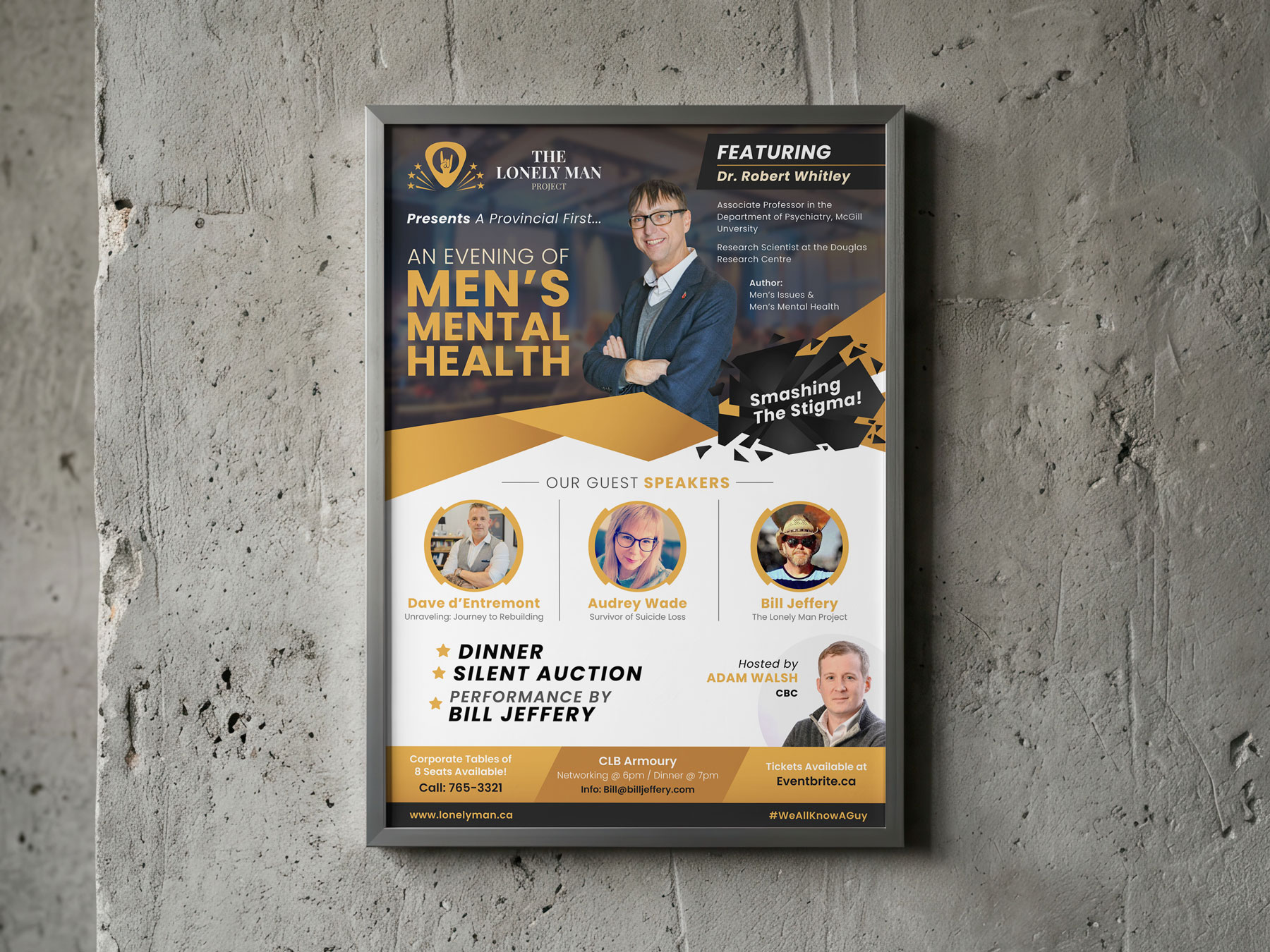 The Lonely Man Project - Men's Mental Health Program Poster
